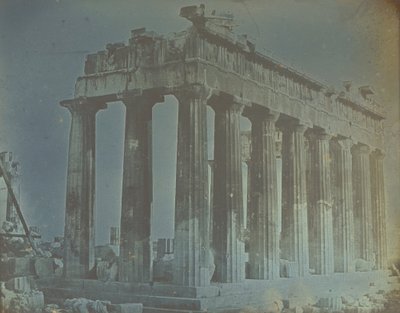 Gevel en Noordelijke Colonnade van het Parthenon op de Akropolis, Athene door Philibert Joseph Girault de Prangey